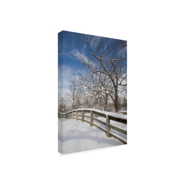 Monte Nagler 'Fence In The Snow Farmington Hills Michigan' Canvas Art,30x47